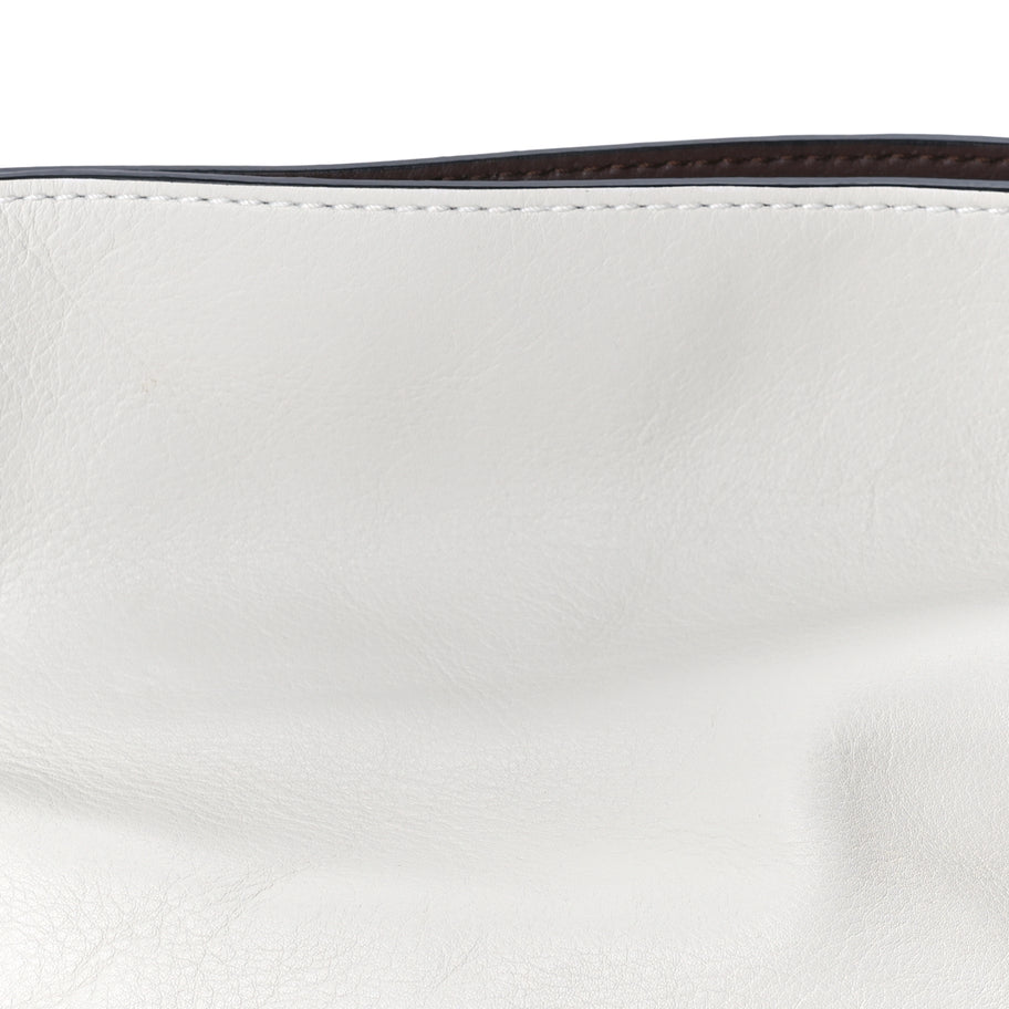 Loewe Nappa Medium Bi-Color Flamenco Knot Bag White Image 6
