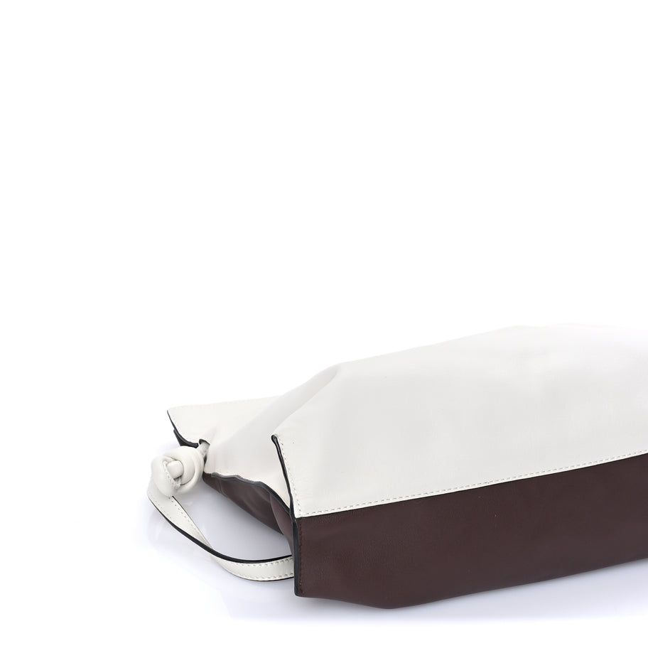 Loewe Nappa Medium Bi-Color Flamenco Knot Bag White Image 7