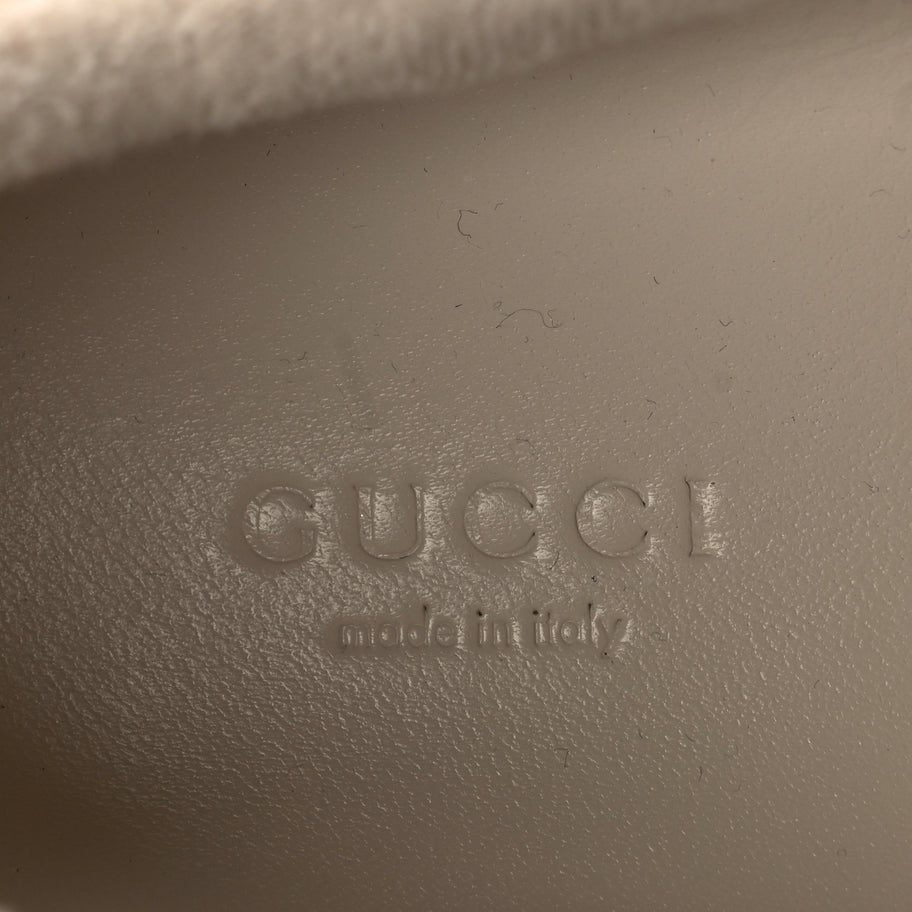 Gucci Calfskin GG Supreme Crystals Web Screener Sneakers Beige Ebony Wild Rose Image 4