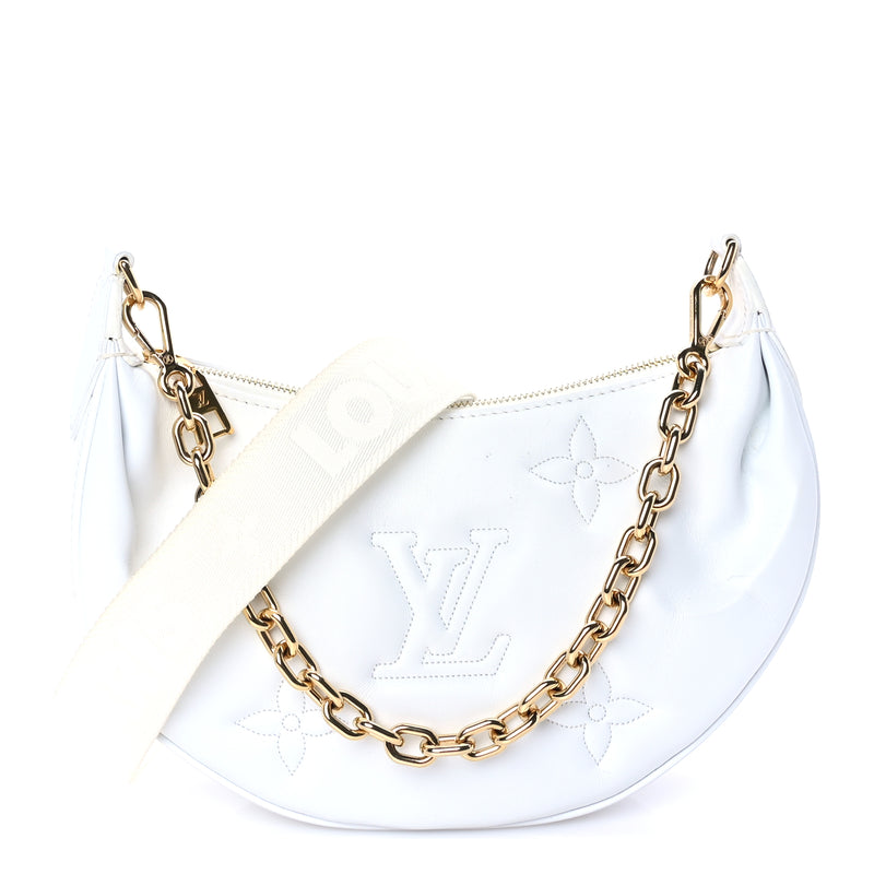  Louis Vuitton Calfskin Bubblegram Over The Moon White