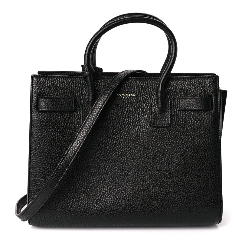  Saint Laurent Grained Calfskin Baby Sac De Jour Black