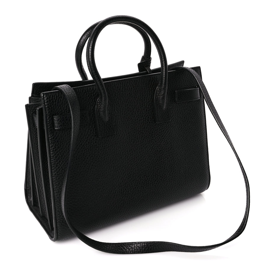 Saint Laurent Grained Calfskin Baby Sac De Jour Black Image 2