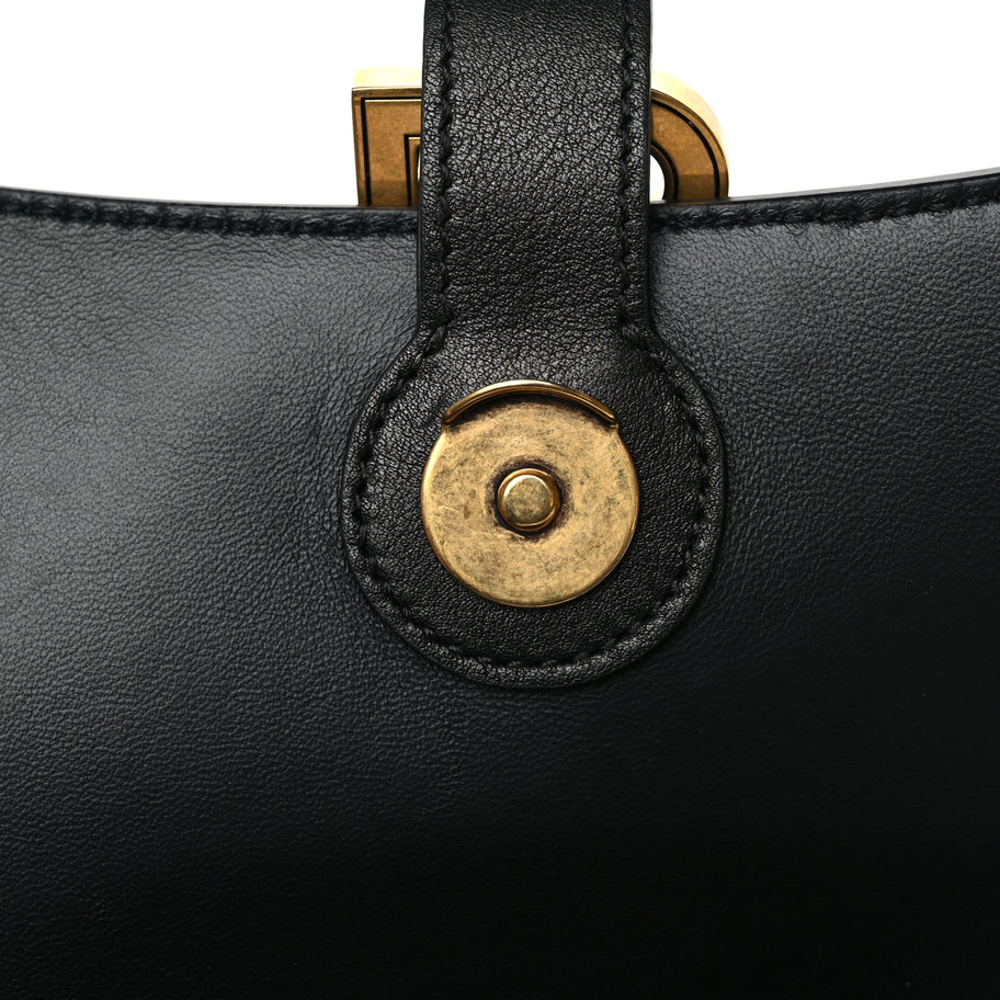 Balenciaga Semi Shiny Smooth Calfskin Small Downtown Shoulder Bag Black Image 10