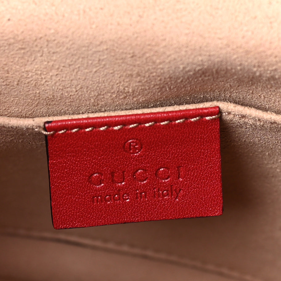 Gucci Calfskin Matelasse GG Marmont Flap Backpack Hibiscus Red Image 5