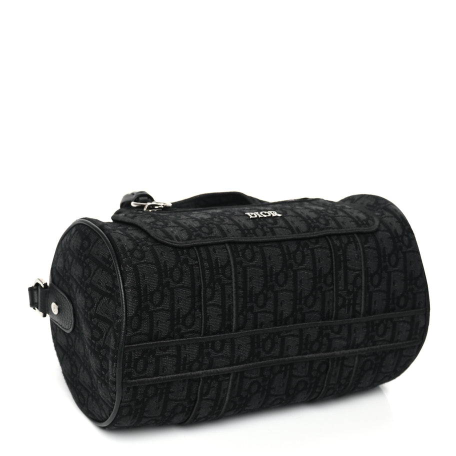 Christian Dior Oblique Jacquard Zipped Messenger Bag Black Image 3
