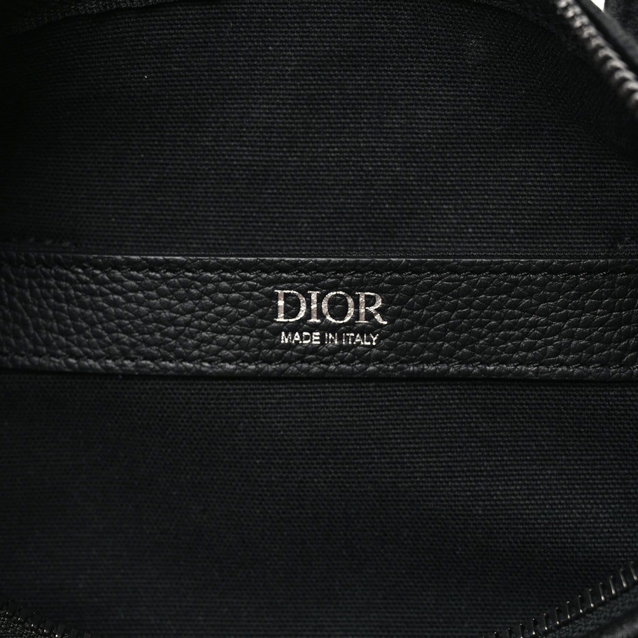 Christian Dior Oblique Jacquard Zipped Messenger Bag Black Image 5