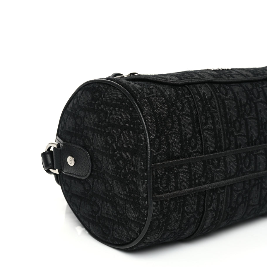 Christian Dior Oblique Jacquard Zipped Messenger Bag Black Image 7