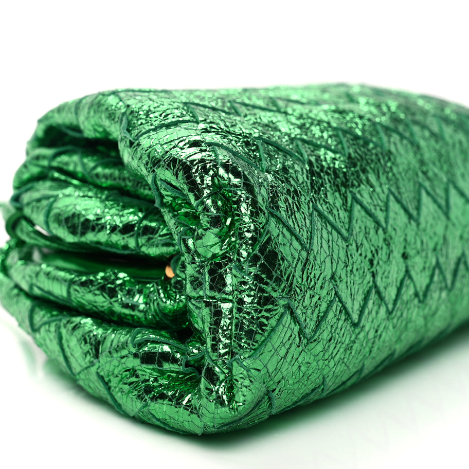 Bottega Veneta Metallic Nappa Intrecciato The Mini Pouch Parakeet Image 7