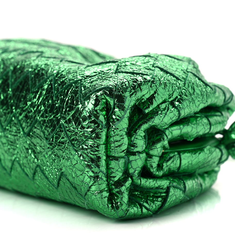 Bottega Veneta Metallic Nappa Intrecciato The Mini Pouch Parakeet Image 8