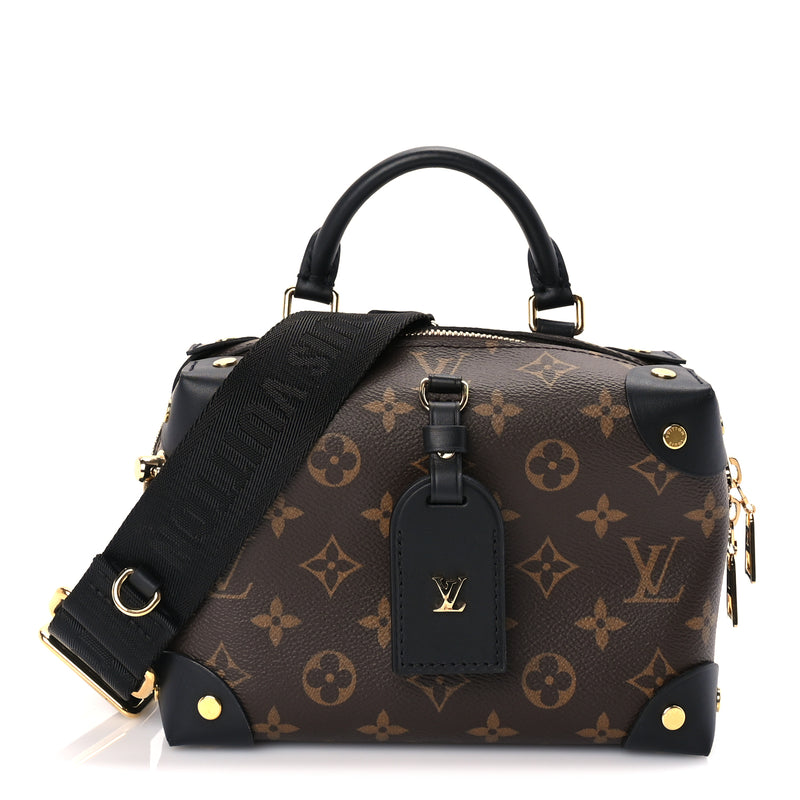  Louis Vuitton Monogram Petite Malle Souple  Black
