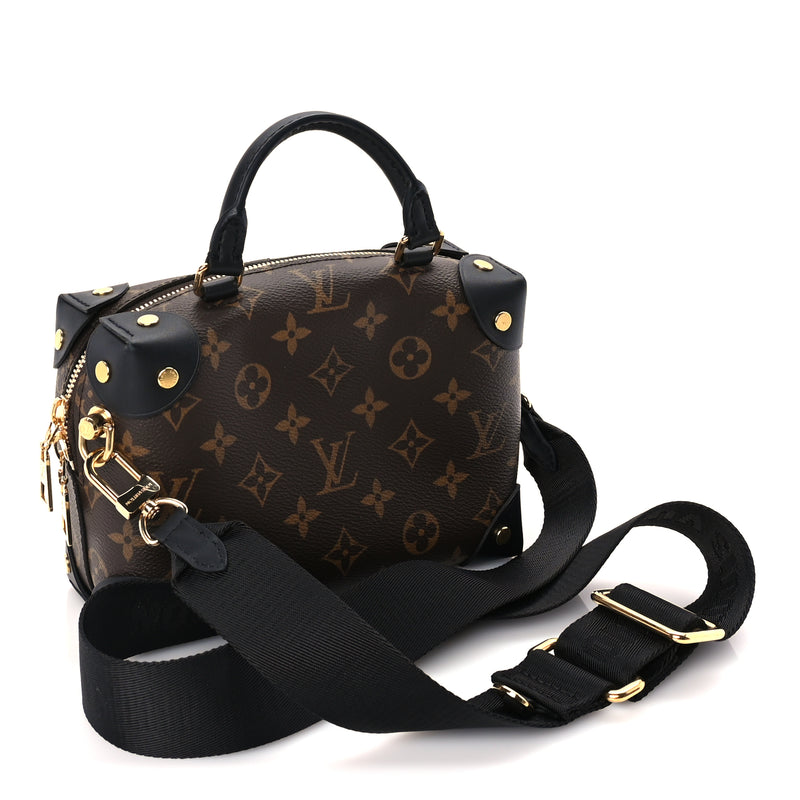  Louis Vuitton Monogram Petite Malle Souple  Black