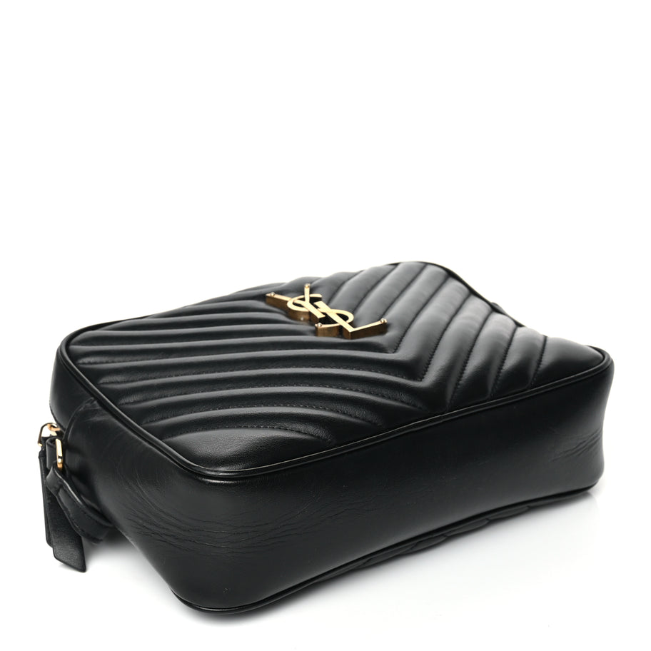 Saint Laurent Calfskin Matelasse Monogram Lou Camera Bag Black Image 3