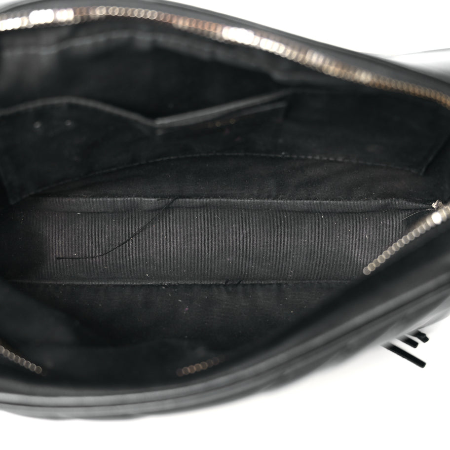 Saint Laurent Calfskin Matelasse Monogram Lou Camera Bag Black Image 4