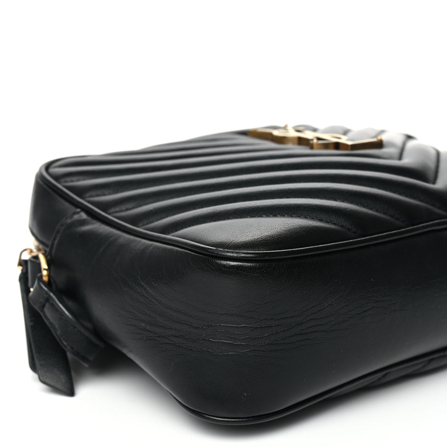 Saint Laurent Calfskin Matelasse Monogram Lou Camera Bag Black Image 8