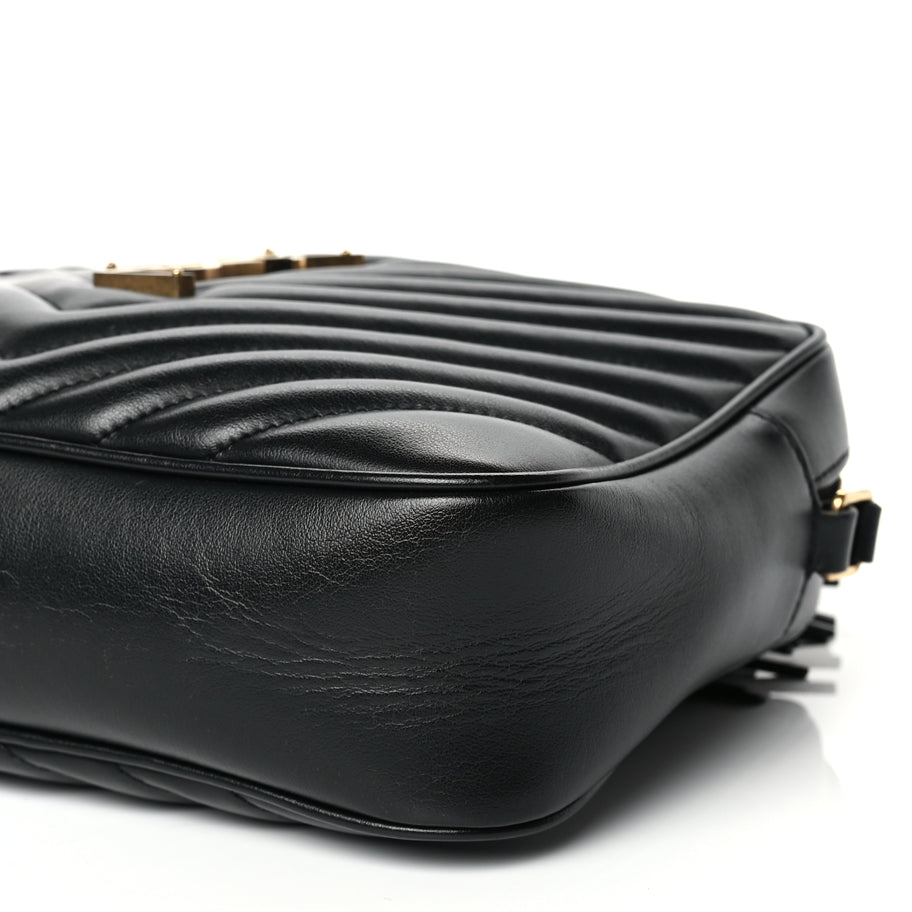 Saint Laurent Calfskin Matelasse Monogram Lou Camera Bag Black Image 9