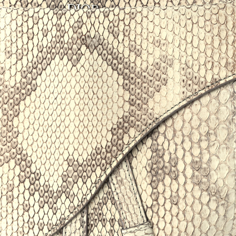 Christian Dior CHRISTIAN DIOR Snakeskin Saddle Soft Bag Image 6