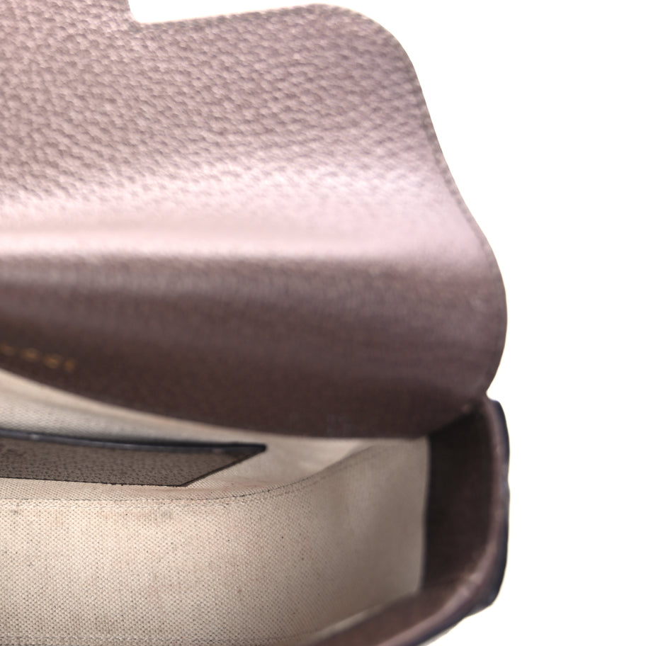 Gucci Monogram Jumbo GG Textured Dollar Calfskin Web Mini Horsebit 1955 Shoulder Bag Camel Ebony New Acero Image 5