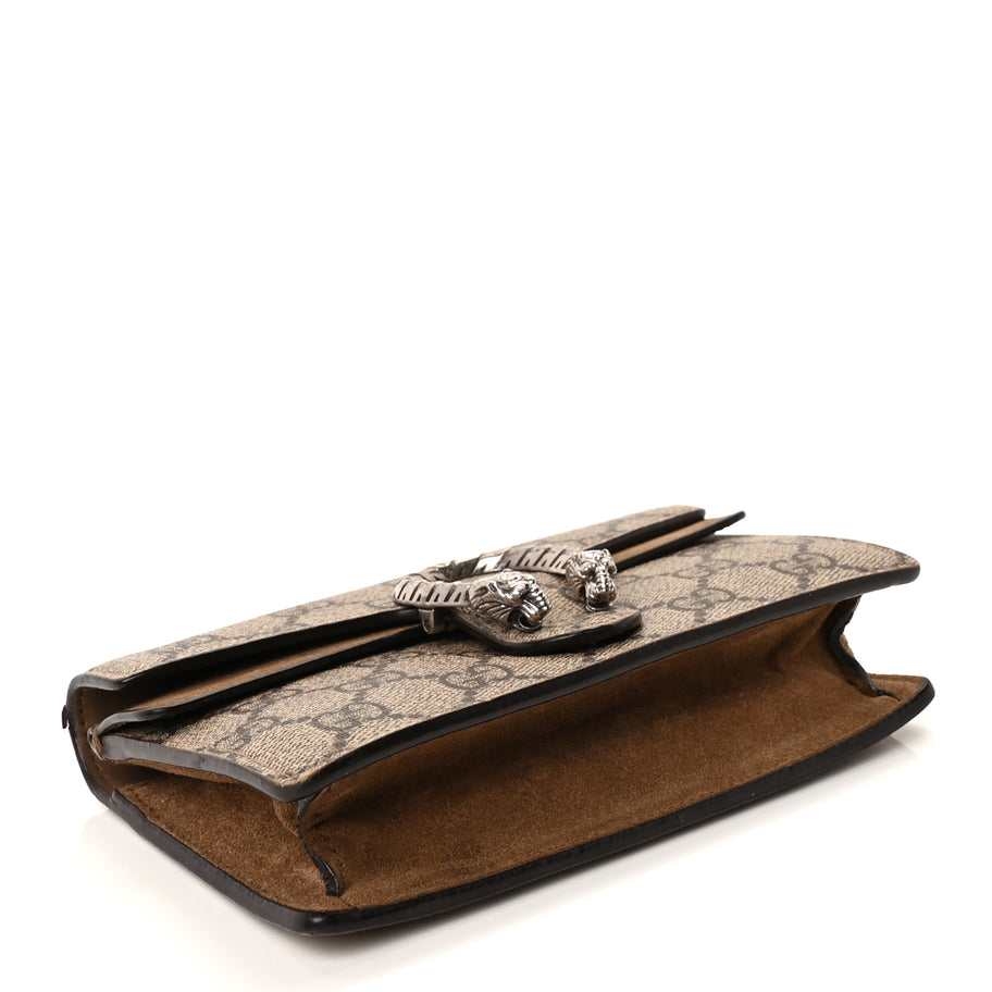Gucci GG Supreme Monogram Super Mini Dionysus Shoulder Bag Taupe Image 3