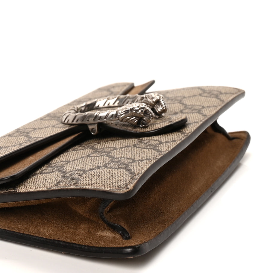 Gucci GG Supreme Monogram Super Mini Dionysus Shoulder Bag Taupe Image 7
