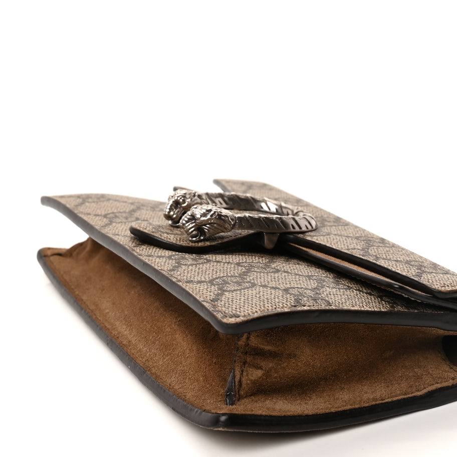 Gucci GG Supreme Monogram Super Mini Dionysus Shoulder Bag Taupe Image 8