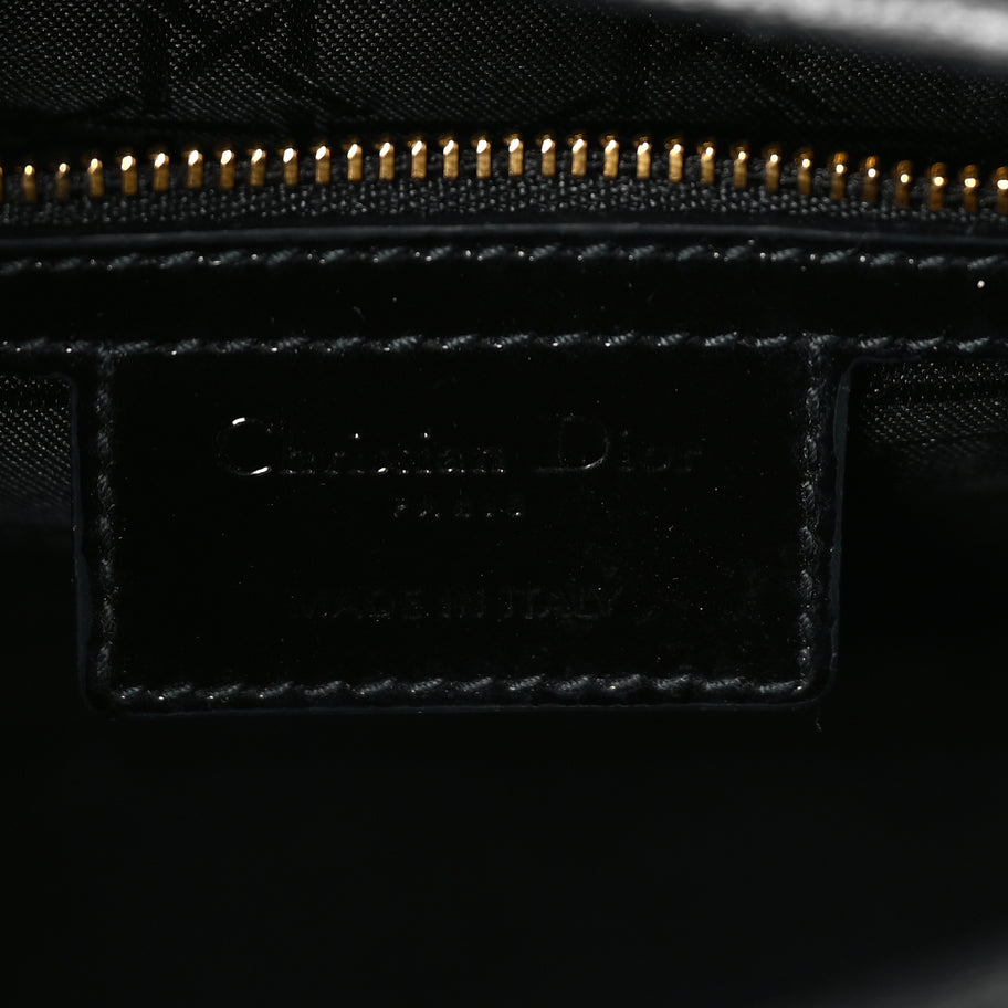 Christian Dior Patent Cannage Large Lady Dior Black Image 5
