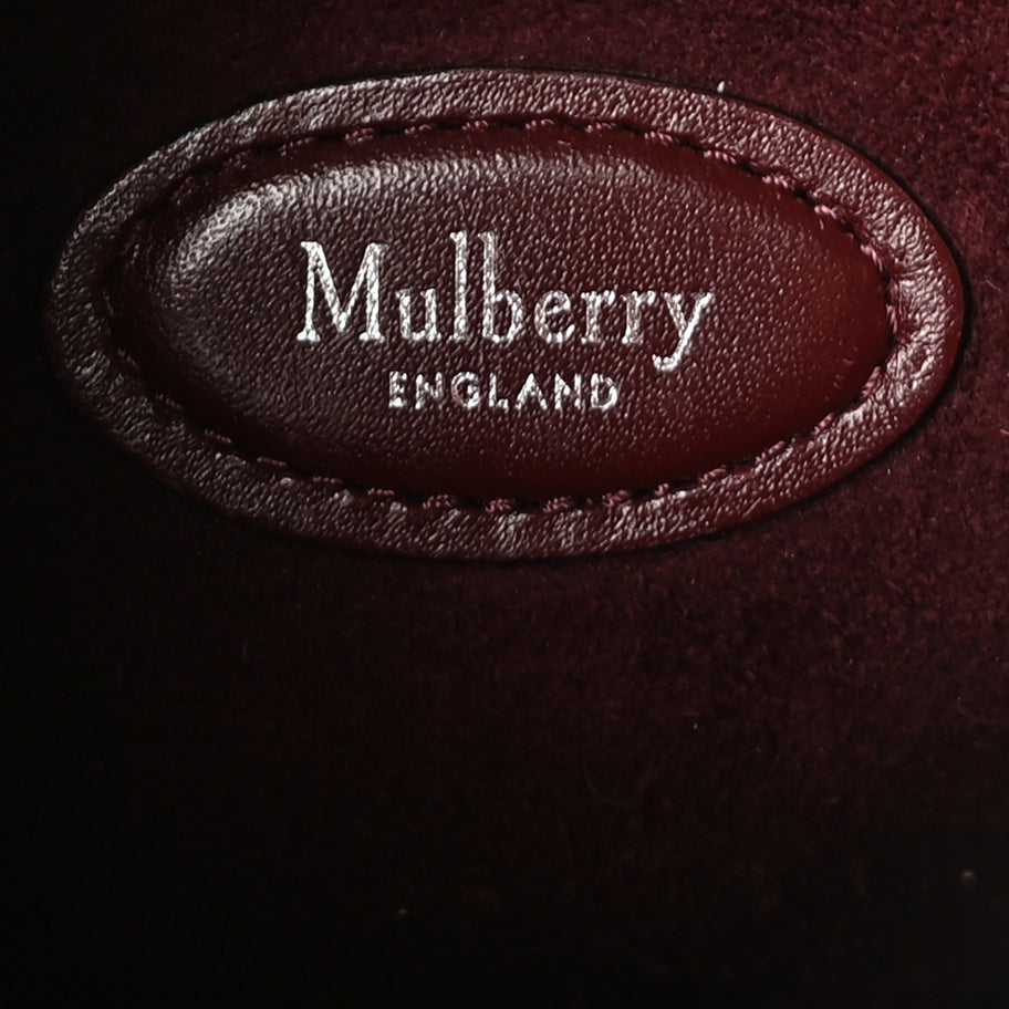 Mulberry Shiny Smooth Calfskin East West Bayswater  Black Cherry Image 5