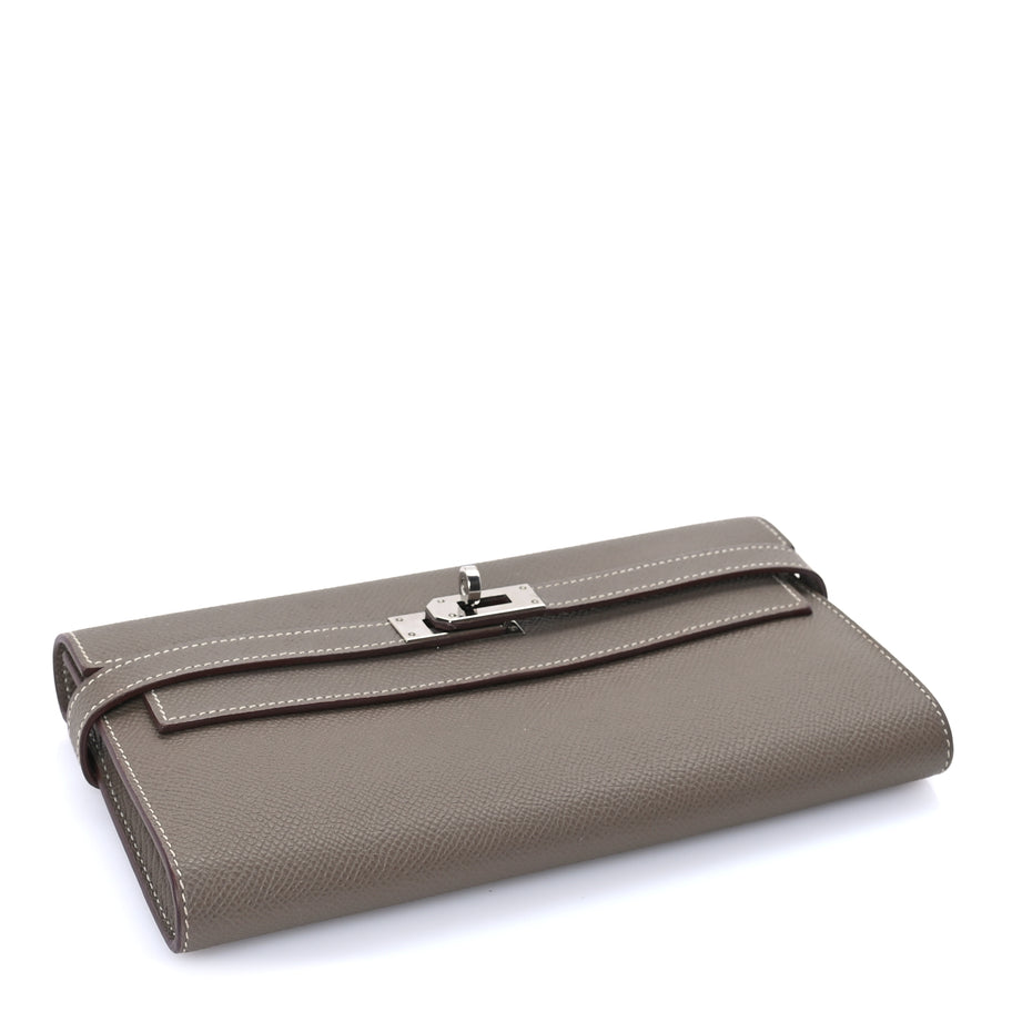 Hermes Epsom Kelly Longue Wallet Etoupe Image 4