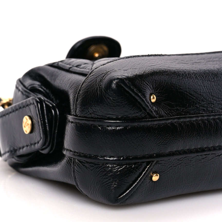 Chanel Shiny Lambskin Quilted Mini Cocodoc Top Handle Bag Black Image 8