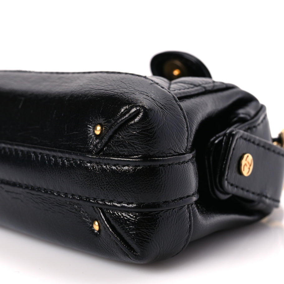 Chanel Shiny Lambskin Quilted Mini Cocodoc Top Handle Bag Black Image 9