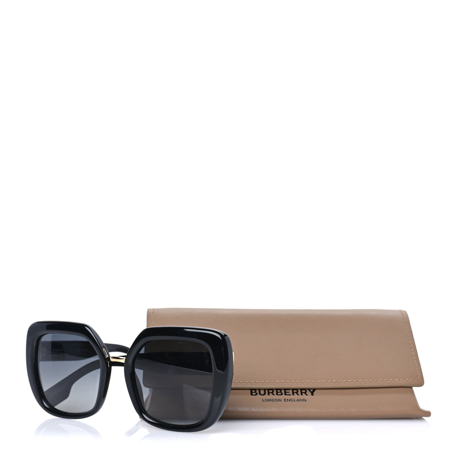 Burberry Acetate Oversized B4315 TB Sunglasses Black Image 7