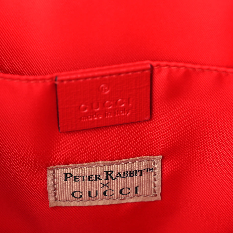 Gucci X Peter Rabbit GG Supreme Monogram Rabbit Apple Childrens Tote  Beige Ebony Multicolor Bright Hibiscus Image 6