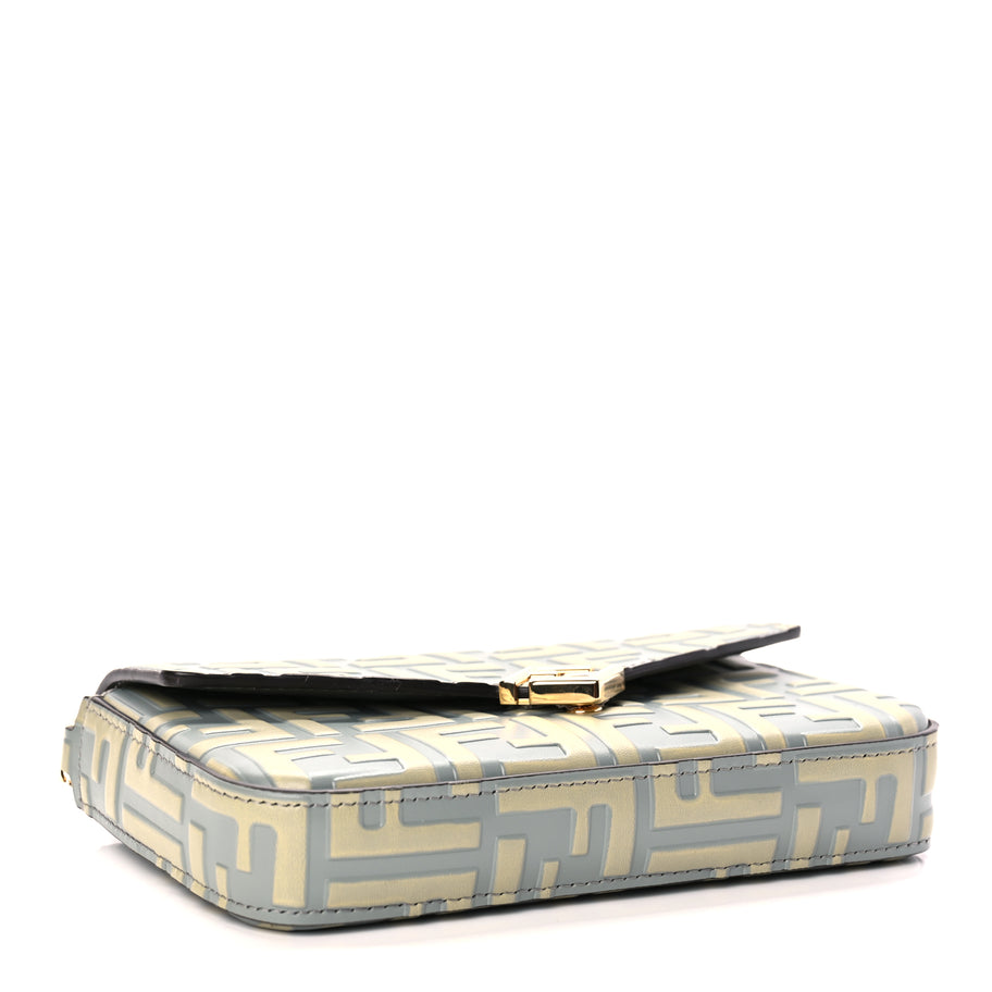 Fendi Vitello Liberty FF Diamonds Wallet On Chain Milk Sage Image 3