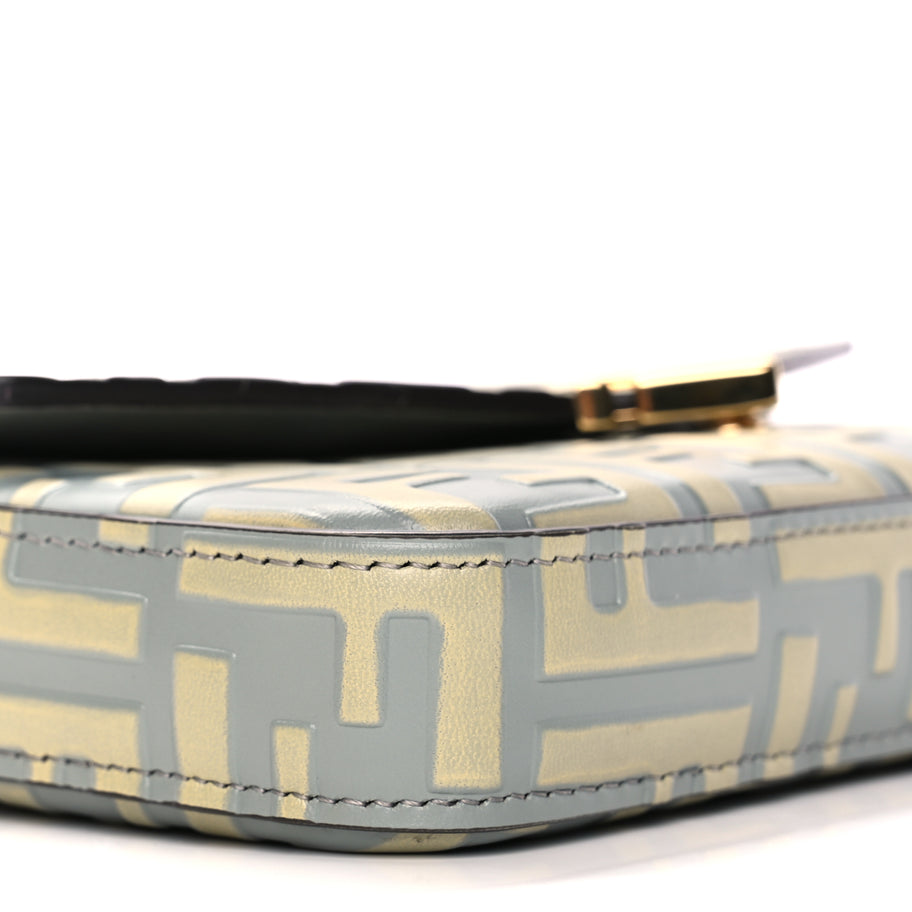 Fendi Vitello Liberty FF Diamonds Wallet On Chain Milk Sage Image 8