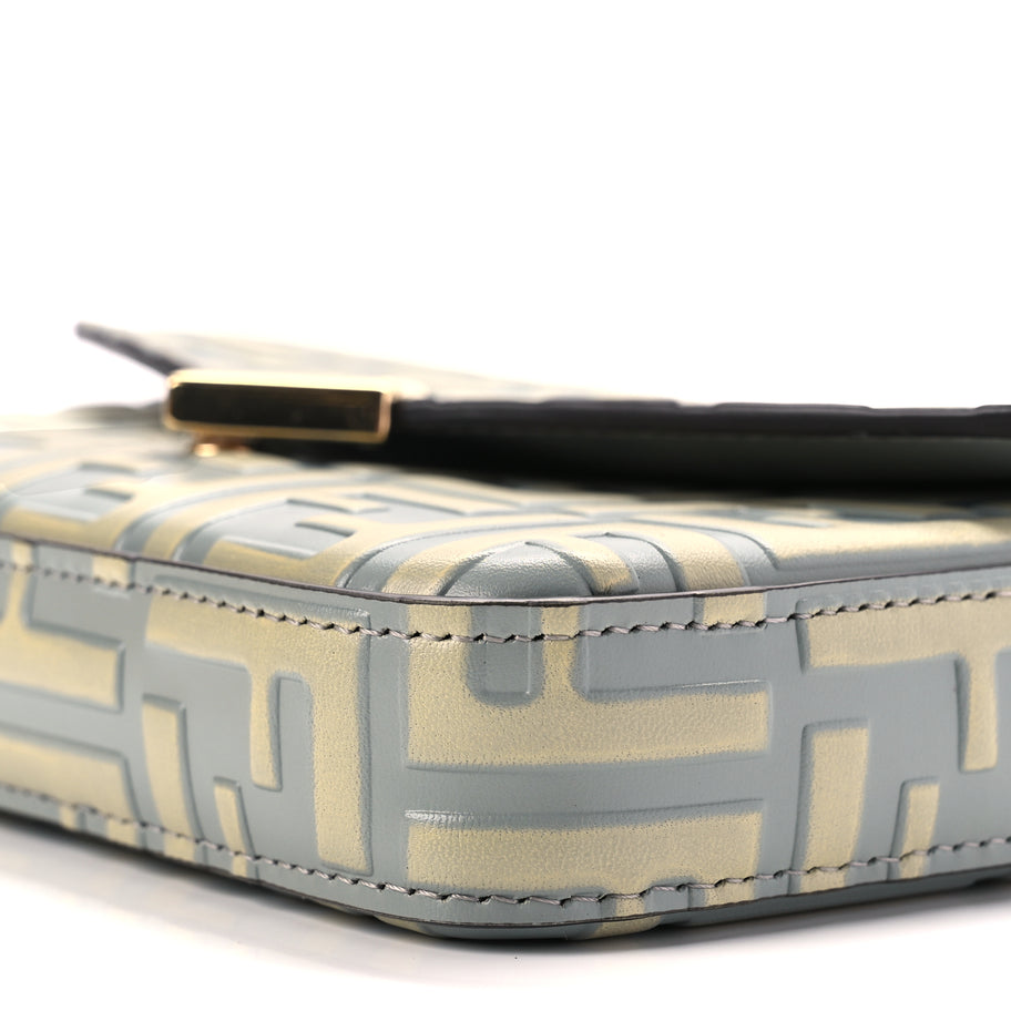 Fendi Vitello Liberty FF Diamonds Wallet On Chain Milk Sage Image 9