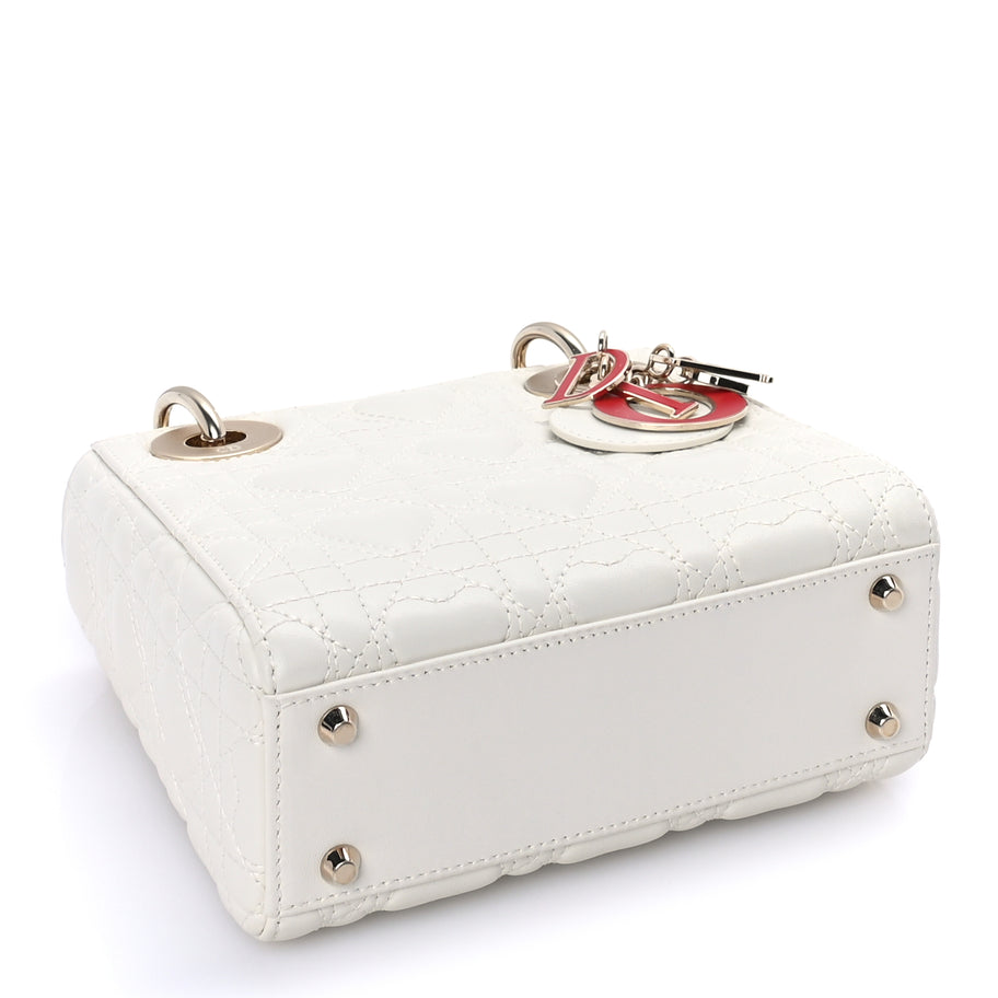 Christian Dior Lambskin Cannage Mini DiorAmour Lady Dior Latte Image 3