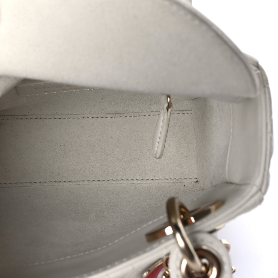 Christian Dior Lambskin Cannage Mini DiorAmour Lady Dior Latte Image 4