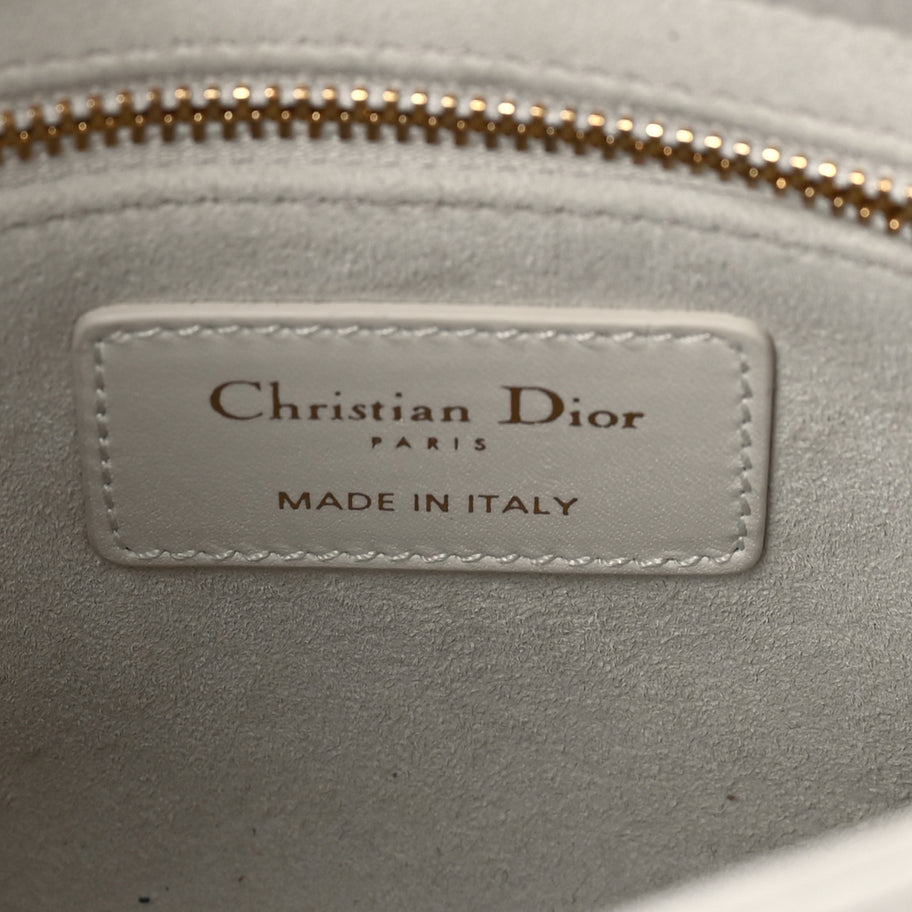 Christian Dior Lambskin Cannage Mini DiorAmour Lady Dior Latte Image 5