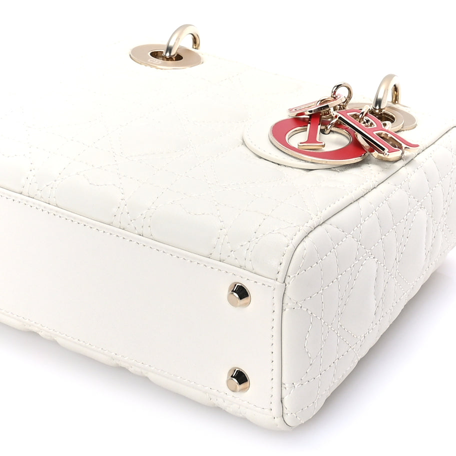 Christian Dior Lambskin Cannage Mini DiorAmour Lady Dior Latte Image 6