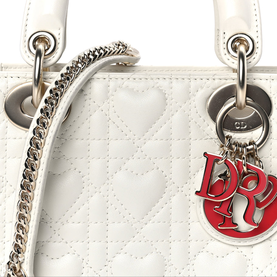 Christian Dior Lambskin Cannage Mini DiorAmour Lady Dior Latte Image 7