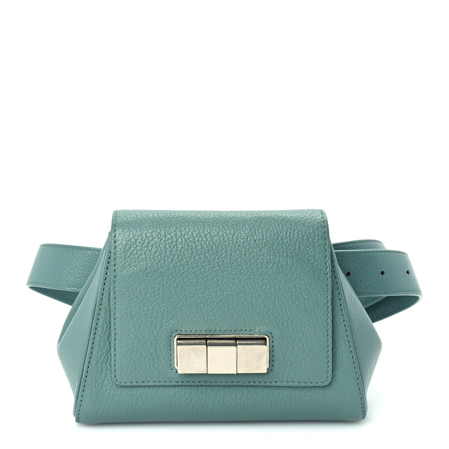 Bottega Veneta Grained Calfskin Geometric Belt Bag Storm Image 1