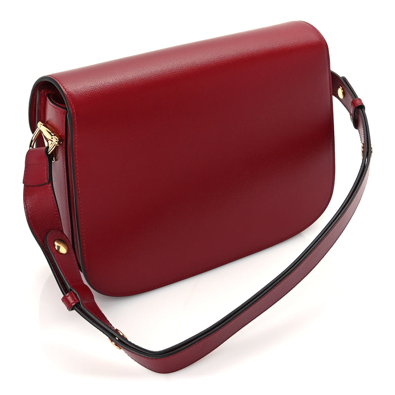  Gucci Azalea Calfskin Horsebit 1955 Shoulder Bag  New Cherry Red