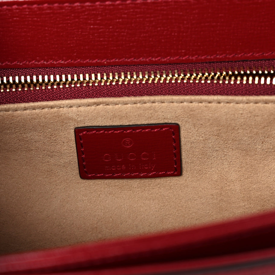 Gucci Azalea Calfskin Horsebit 1955 Shoulder Bag  New Cherry Red Image 5