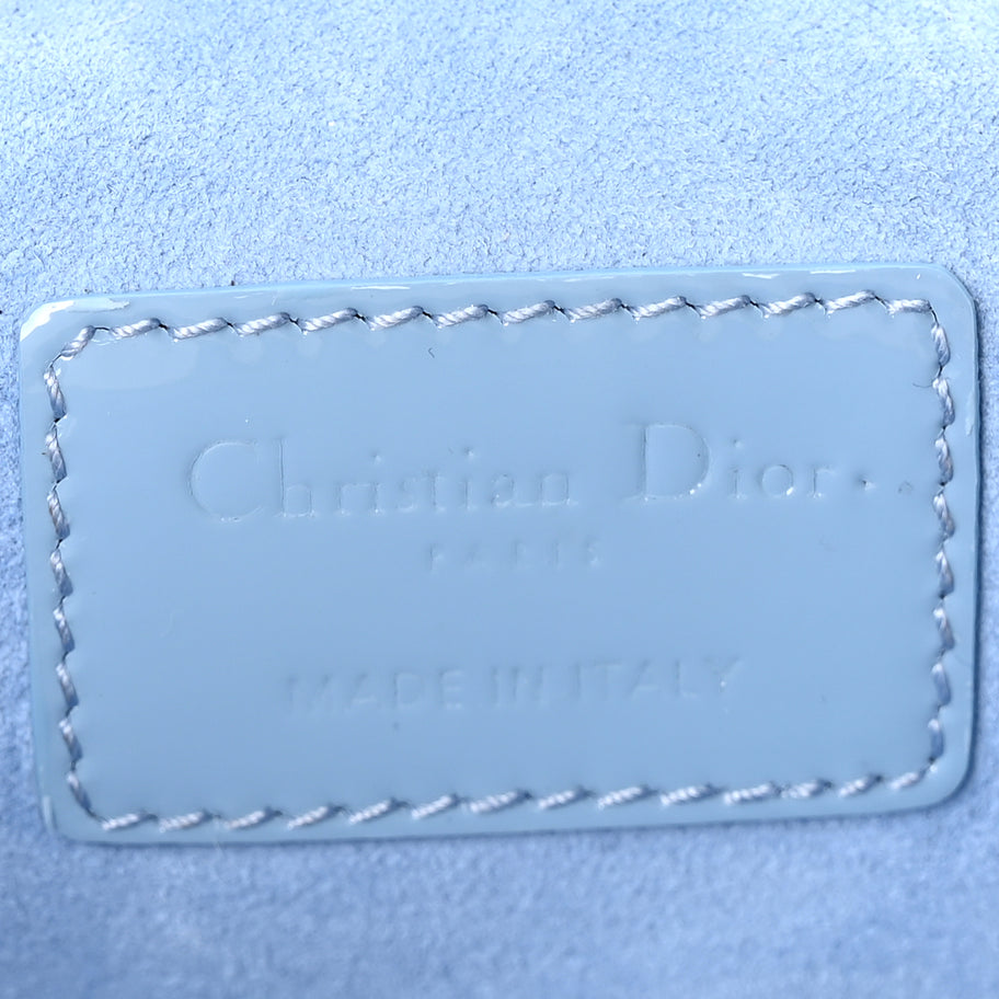 Christian Dior Patent Cannage Micro Vanity Case  Cornflower Image 5