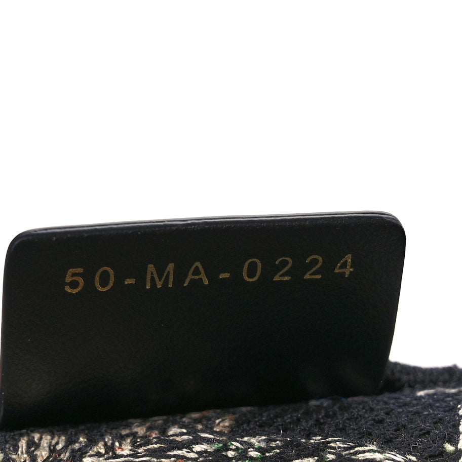 Christian Dior Canvas Embroidered Medium Herbarium Book Tote Black Multicolor Image 6