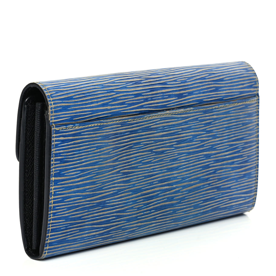 Louis Vuitton Epi Sarah Wallet NM Denim Light Image 4