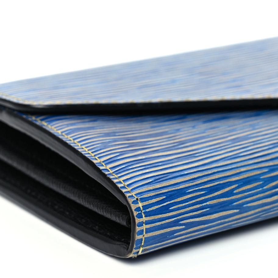 Louis Vuitton Epi Sarah Wallet NM Denim Light Image 9