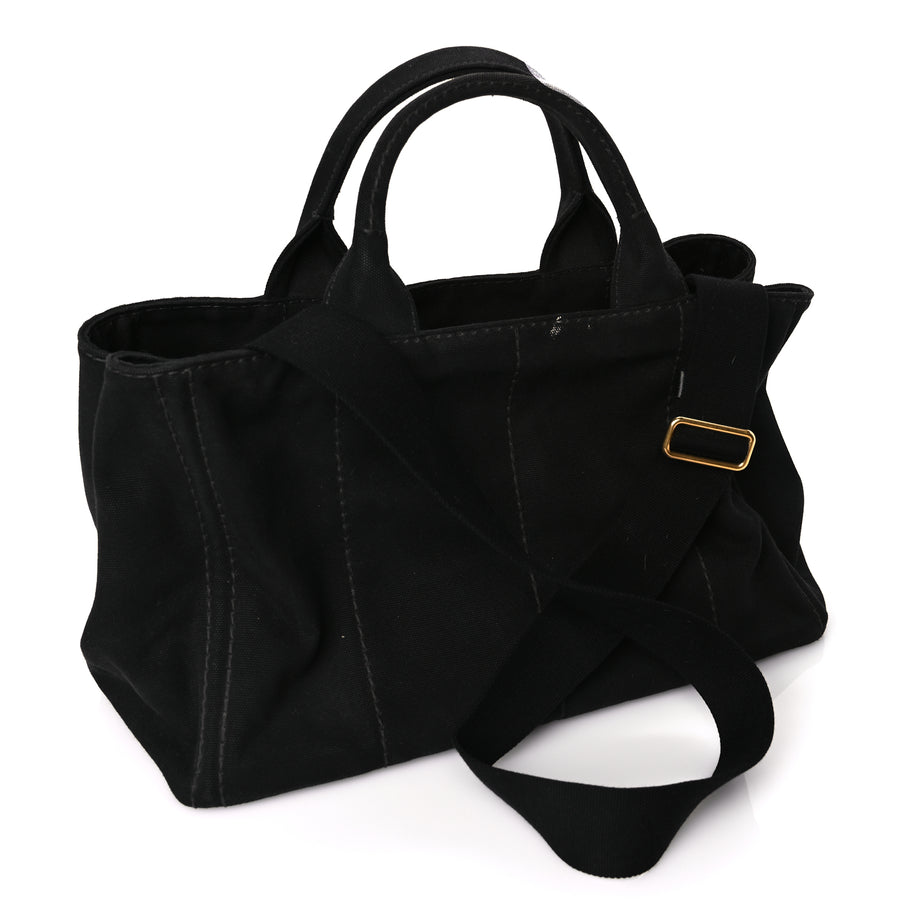 Prada Canapa Logo Tote Black Image 2