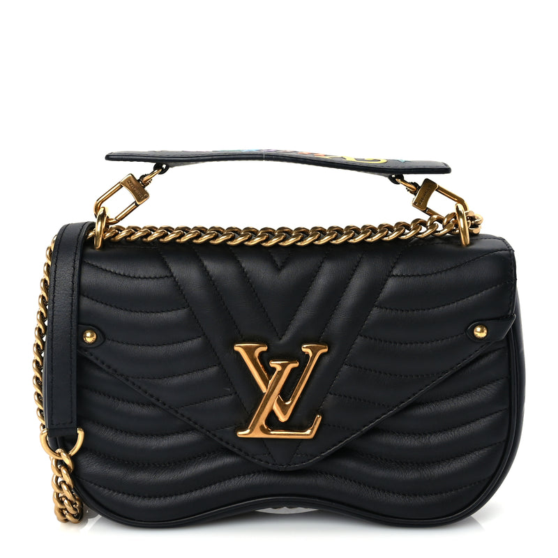 Louis Vuitton Calfskin New Wave Chain PM Black