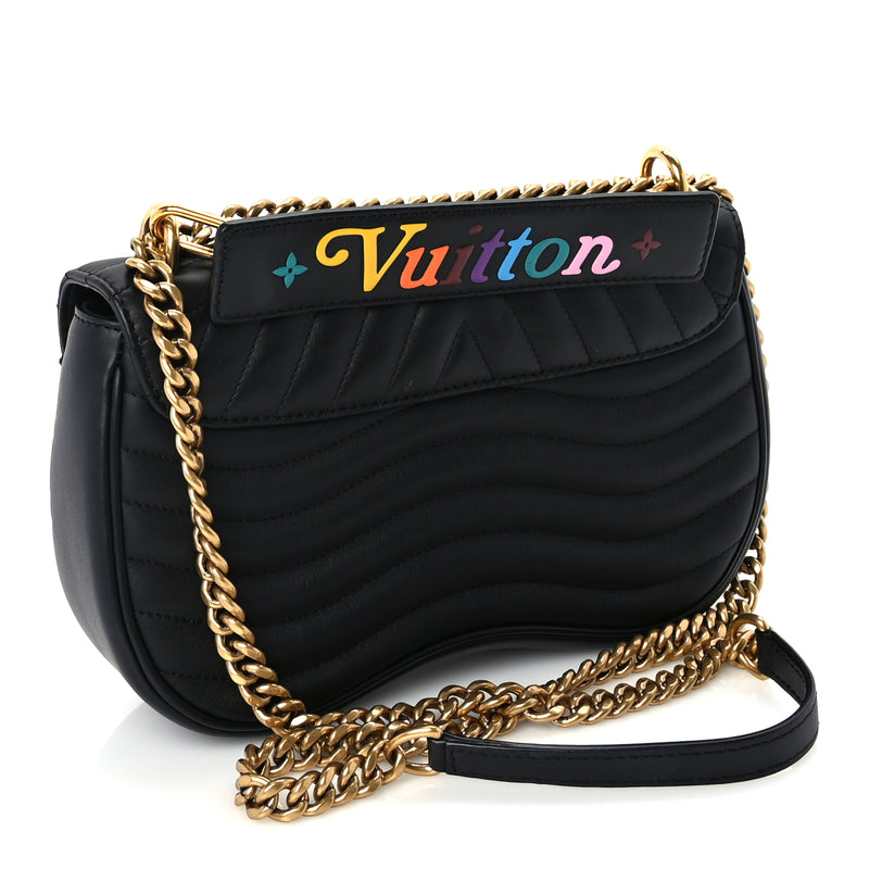  Louis Vuitton Calfskin New Wave Chain PM Black