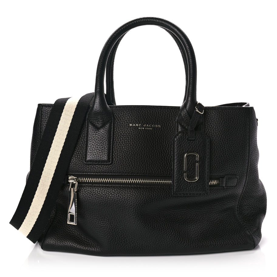 Marc Jacobs Grained Calfskin Satchel Bag Black Image 1